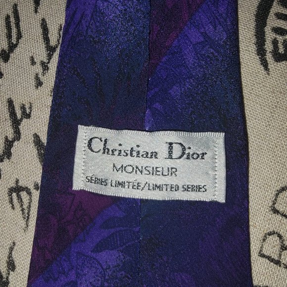 Christian Dior Tie (Purple) - Picture 2 of 3